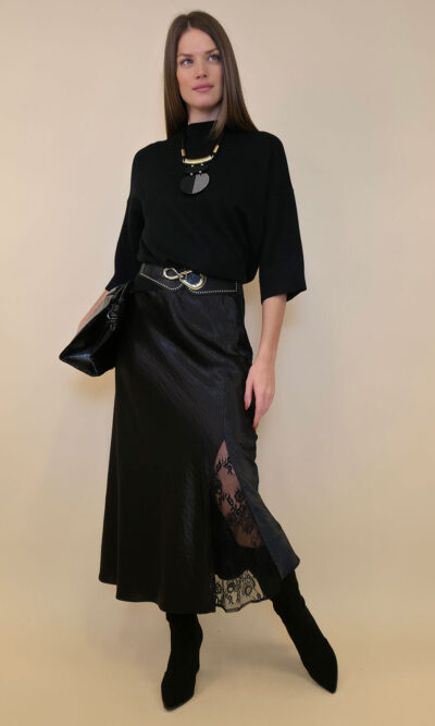 Suknja 69 La Jarra - saten/lace - black