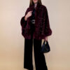 Cape 70 Mer Rouge - ecco fur/šljokice - burgundy