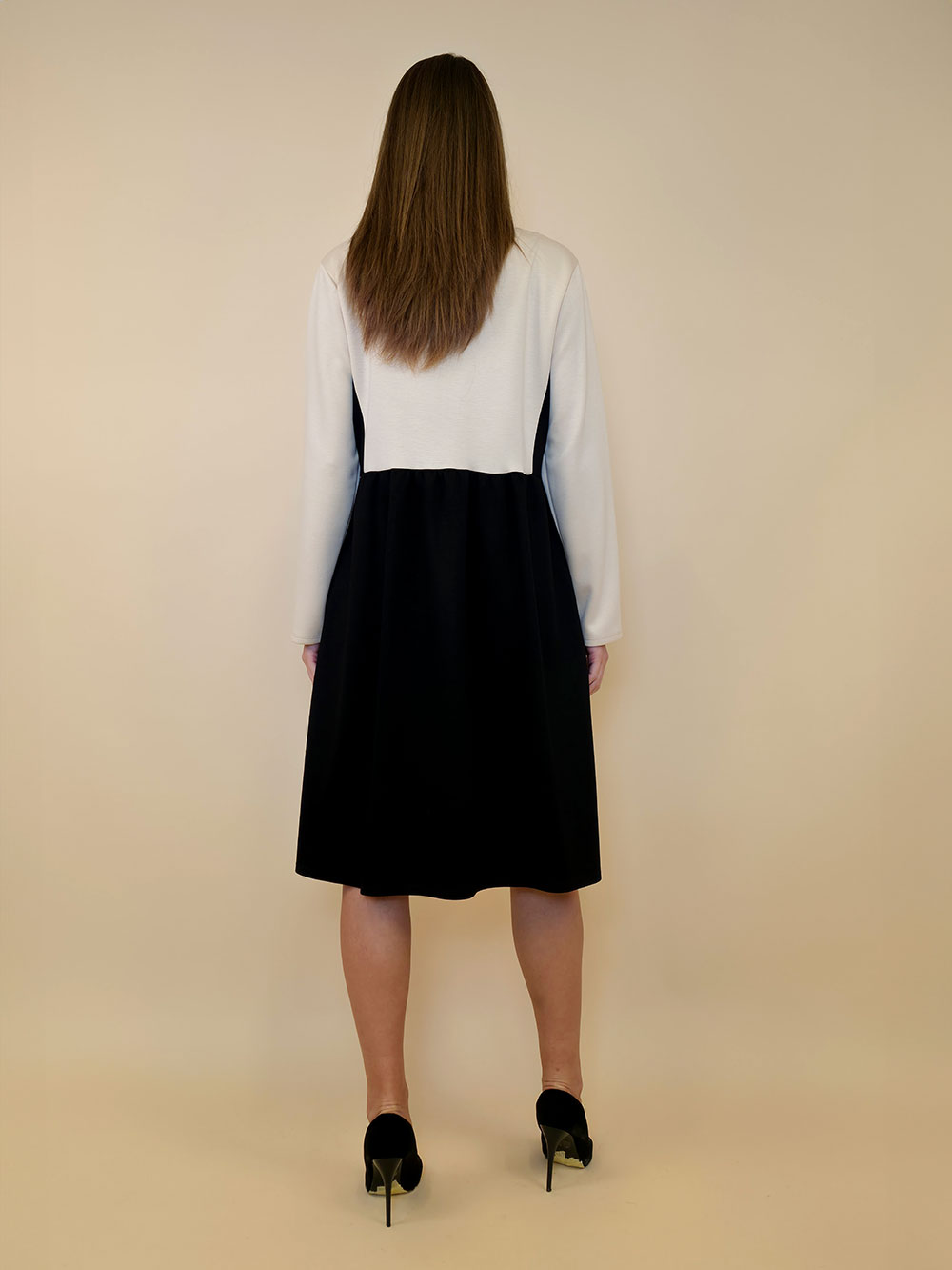 Haljina 62 Durango - jersey bicolor - beige/black