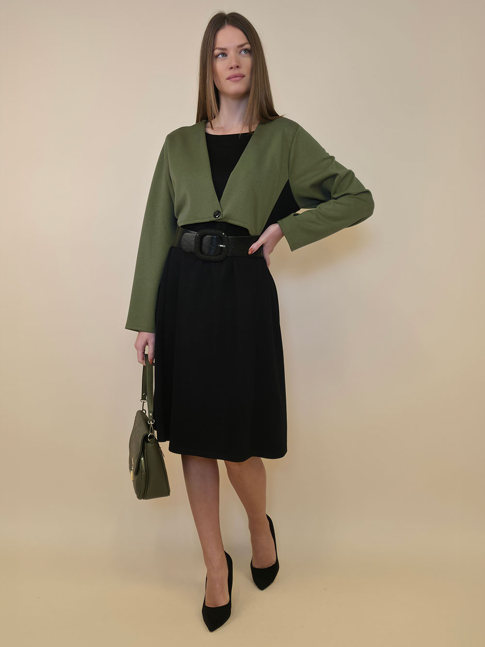 Haljina 62 Durango - jersey bicolor - military/black