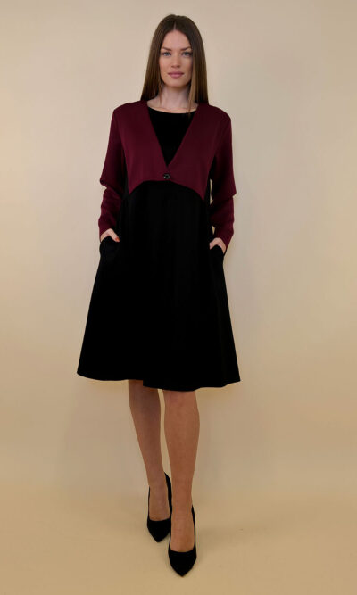 Haljina 62 Durango - burgundy/black