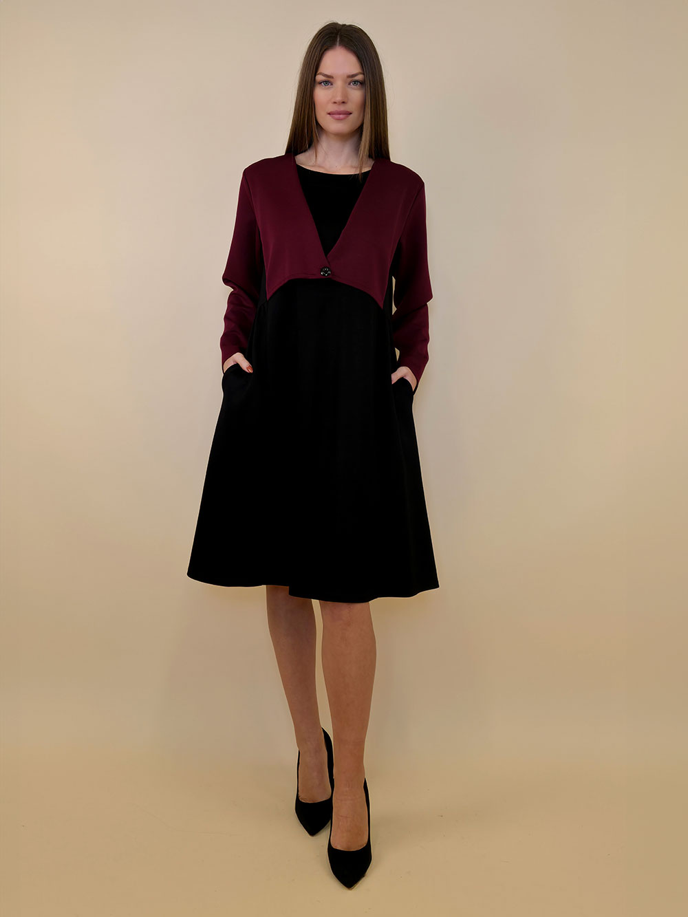 Haljina 62 Durango - burgundy/black