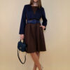 Haljina 62 Durango - jersey bicolor - navy/brown