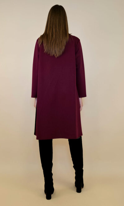 Haljina 62 Pagosa - jersey bicolor - burgundy/black