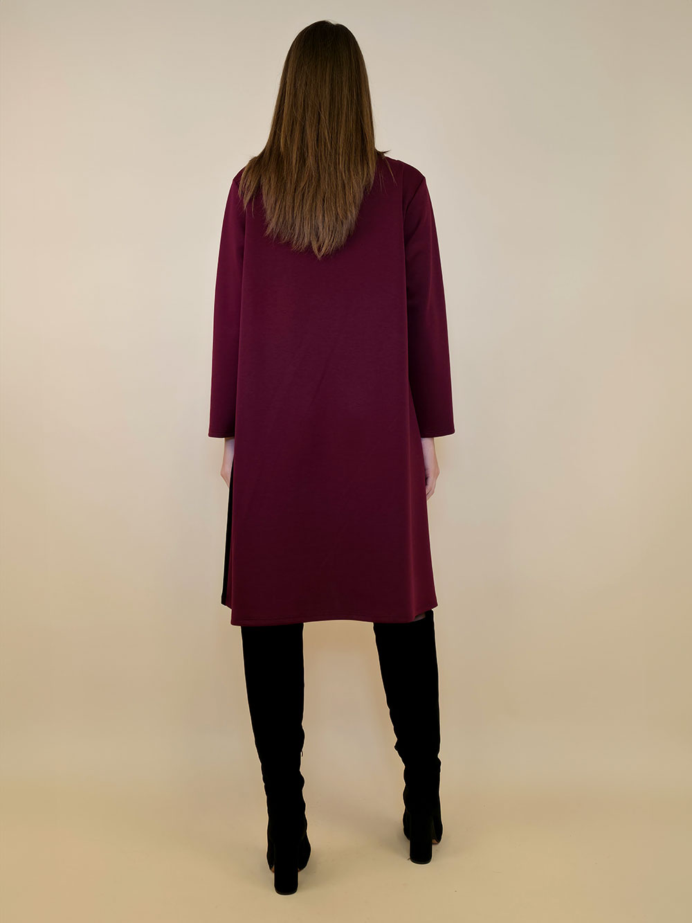 Haljina 62 Pagosa - jersey bicolor - burgundy/black