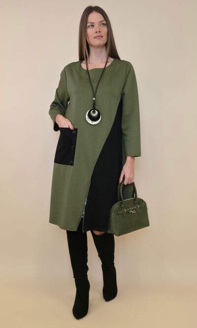 Haljina 62 Pagosa - jersey bicolor - military/black