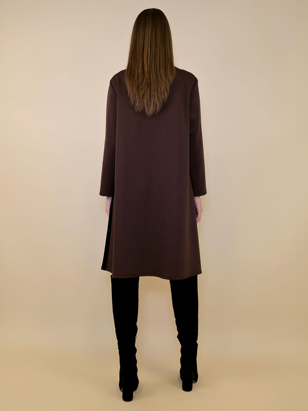 Haljina 62 Pagosa - jersey bicolor - brown/black