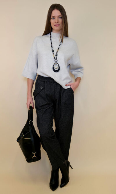 Hlače 52 Adams - flanel UN - grey