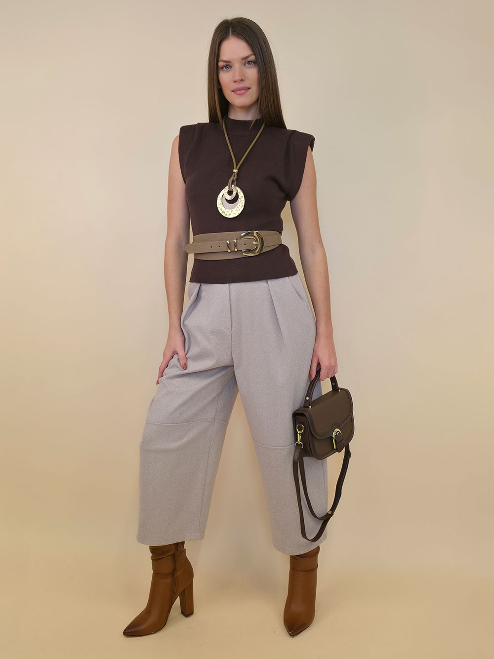 Pulover 52 Celina - plt UN b.r. - coffee