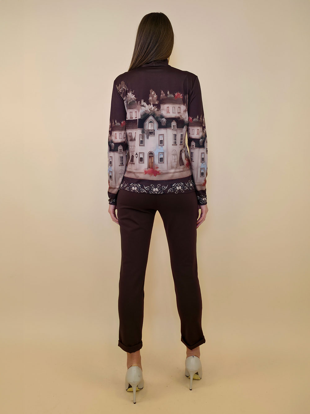 Majica 34 Vona - dolčevita White Town - brown