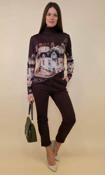 Majica 34 Vona - dolčevita White Town - brown