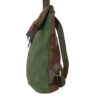 Torba 54 COCO - ruksak suede bicolor preklop 2 zips - green/brown
