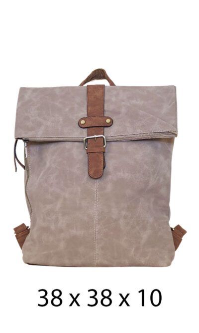 Torba 54 COCO - ruksak suede UN preklop big - fango