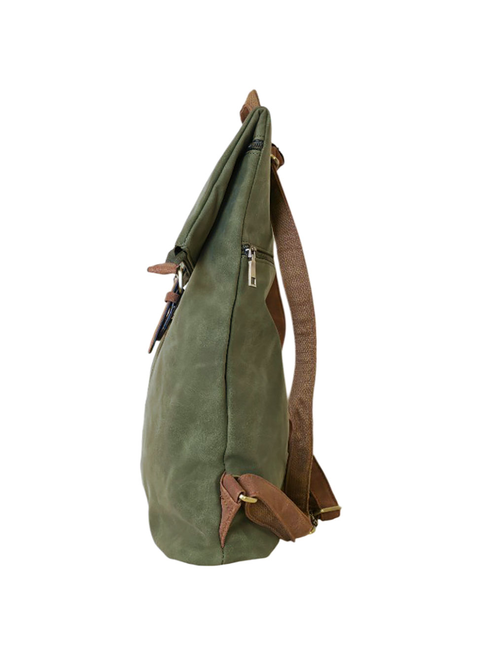 Torba 54 COCO - ruksak suede UN preklop big - military