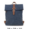 Torba 54 COCO - ruksak suede UN preklop big - d.blue