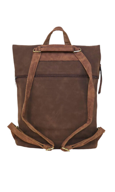 Torba 54 COCO - ruksak suede UN preklop big - coffee