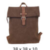 Torba 54 COCO - ruksak suede UN preklop big - coffee