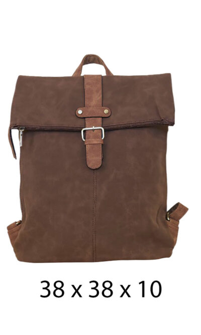 Torba 54 COCO - ruksak suede UN preklop big - coffee