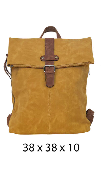 Torba 54 COCO - ruksak suede UN preklop big - yellow