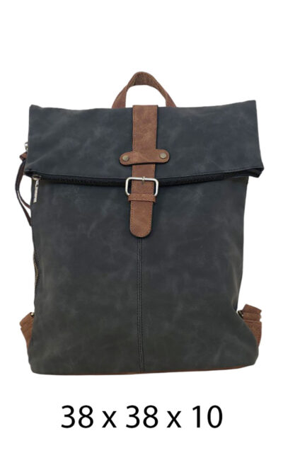 Torba 54 COCO - ruksak suede UN preklop big - black