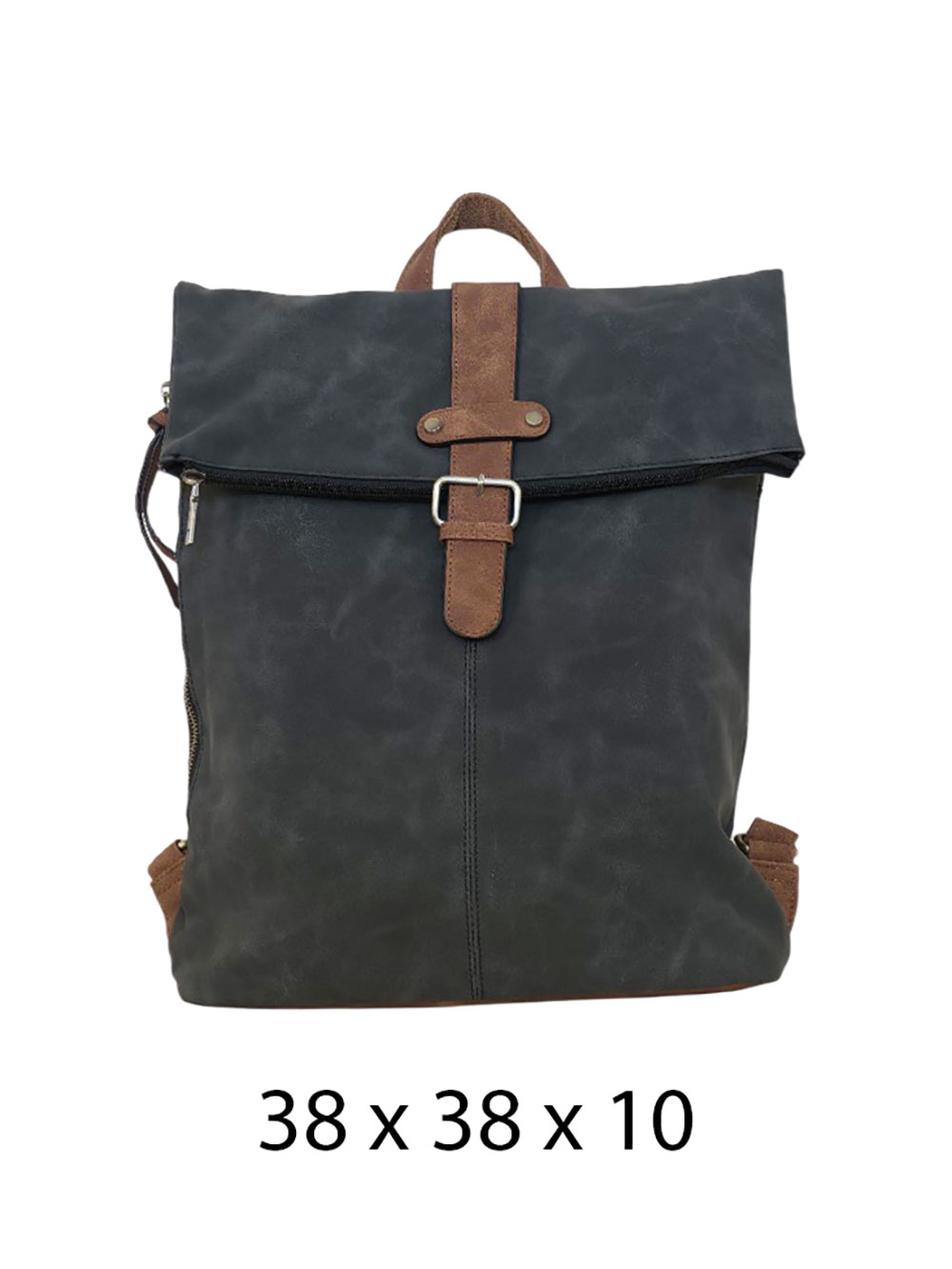 Torba 54 COCO - ruksak suede UN preklop big - black