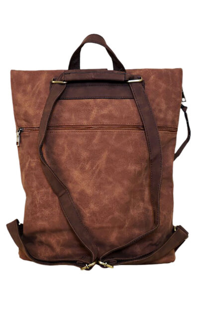 Torba 54 COCO - ruksak suede UN preklop big - brown