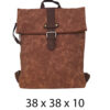 Torba 54 COCO - ruksak suede UN preklop big - brown