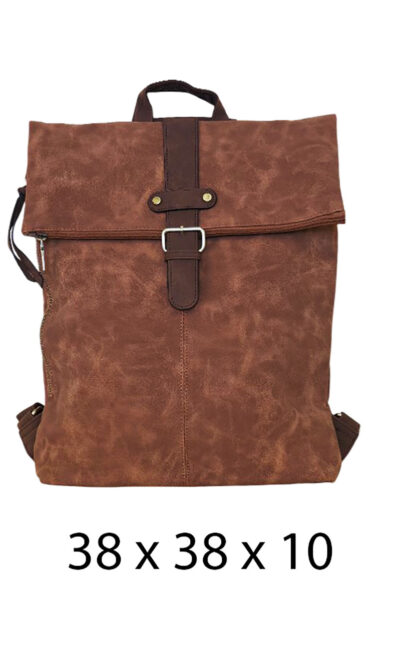 Torba 54 COCO - ruksak suede UN preklop big - brown