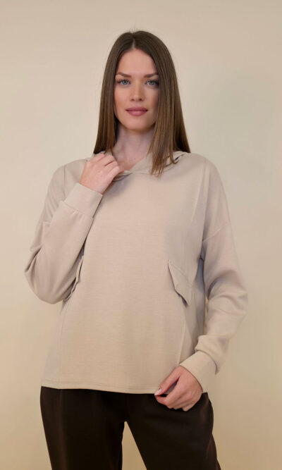 Majica 53 Carson - jersey UN hoodie - beige