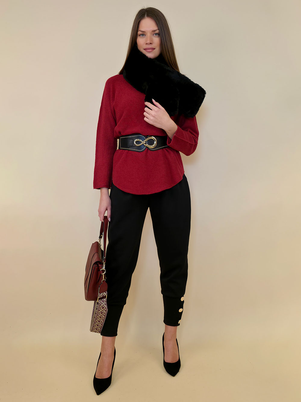 Pulover 56 Medina - plt UN - india red