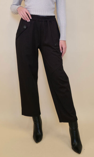 Hlače 52 Adams - flanel UN - burgundy