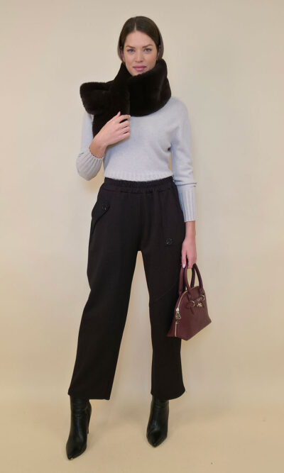 Hlače 52 Adams - flanel UN - burgundy