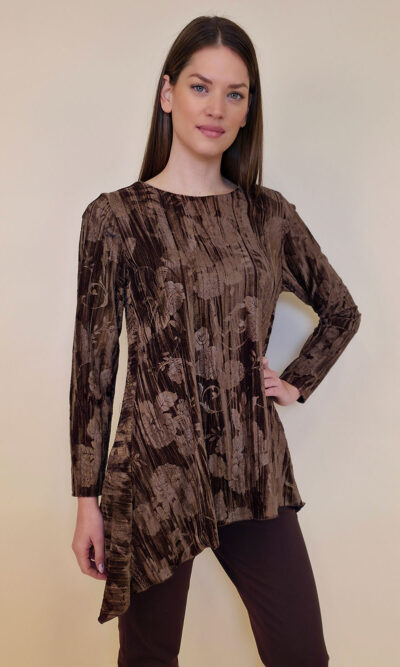 Tunika 56 Rubicon - velvet UN floral - brown