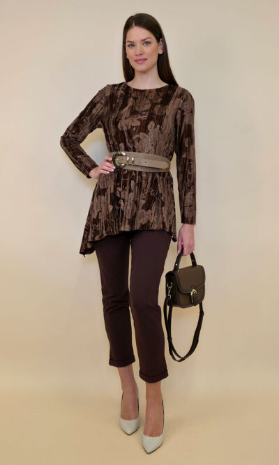 Tunika 56 Rubicon - velvet UN floral - brown
