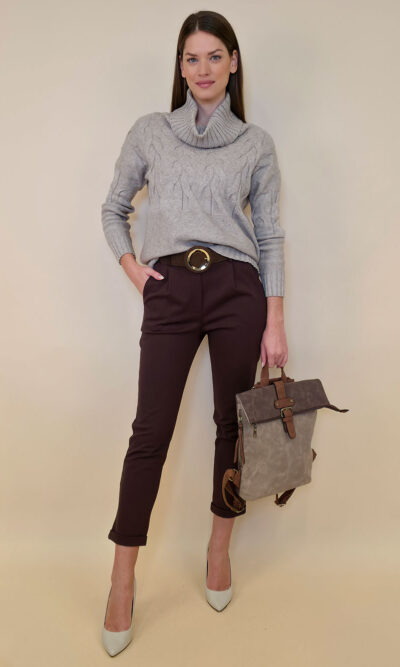 Pulover 64 Yampa -  plt dolčevita pletenice UN - beige