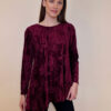 Tunika 56 Rubicon - velvet UN floral - burgundy