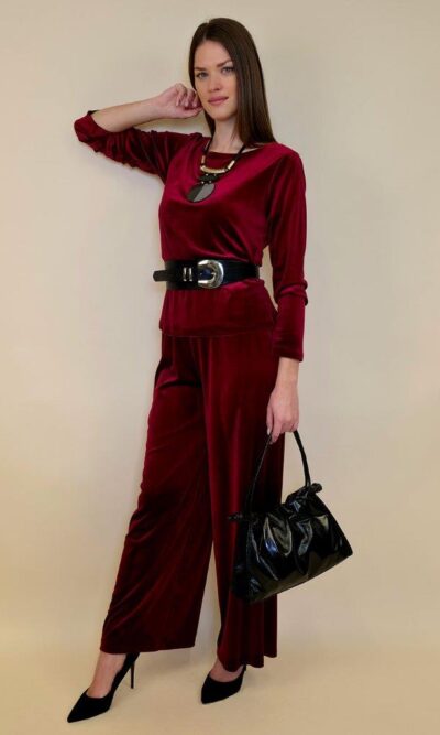 Hlače 40 Doyle - burgundy