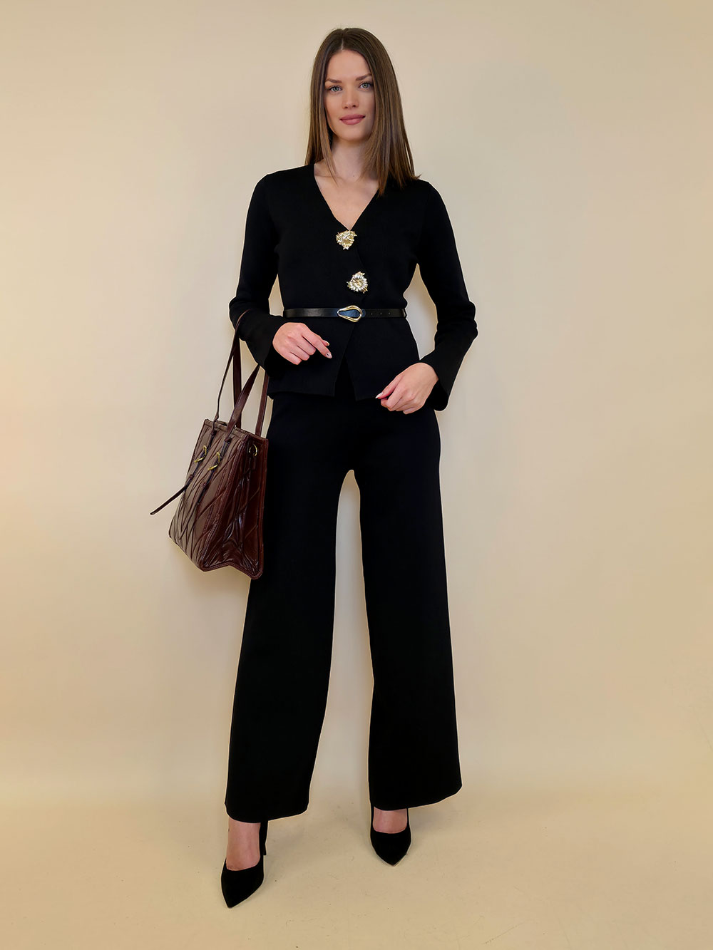 Jaknica+remen 56 Kanosh - black - Slika 3