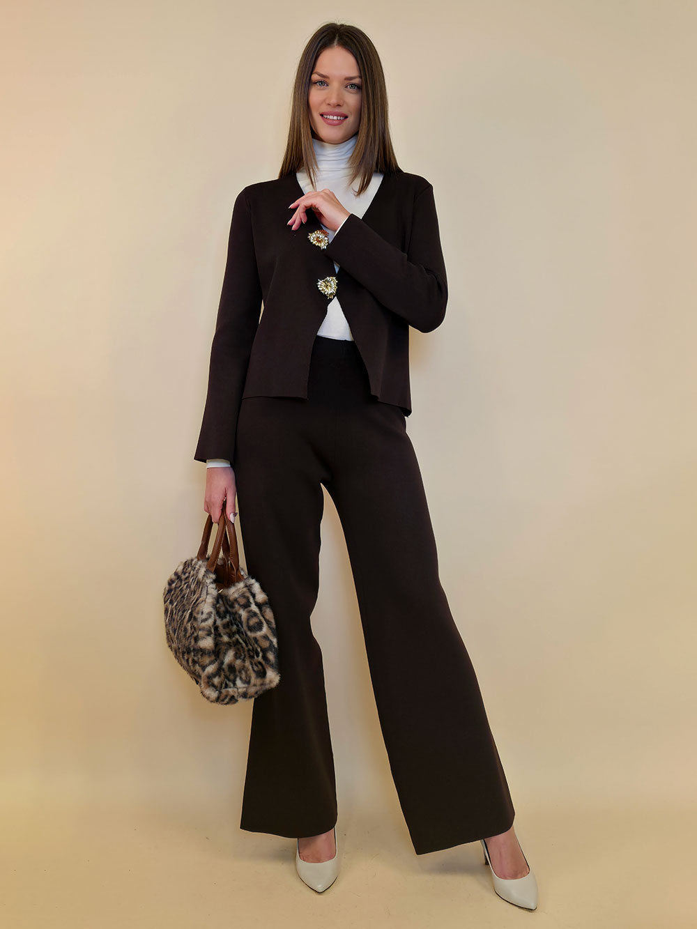 Hlače 54 Holden - plt UN - caffe