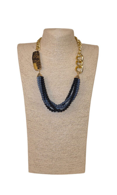 Ogrlica 32 - grey/black