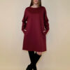 Haljina 48 Carlin - jersey UN - animal otisak - burgundy