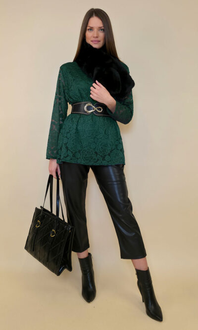 Tunika 36 Lasalle - lace UN - bottle green