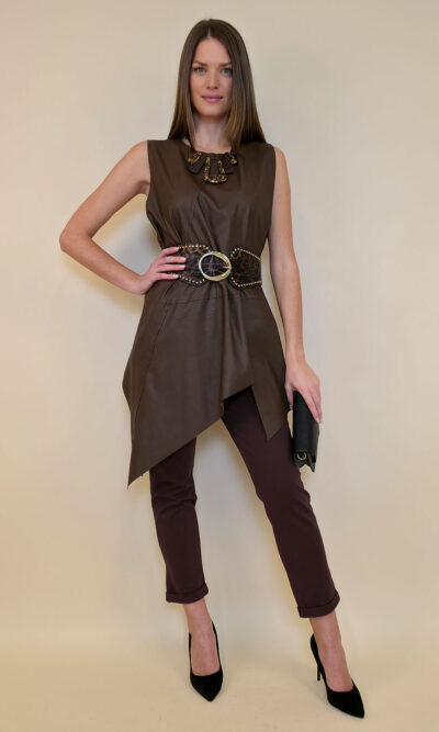 Tunika 48 Aleria - ecco lth UN - brown