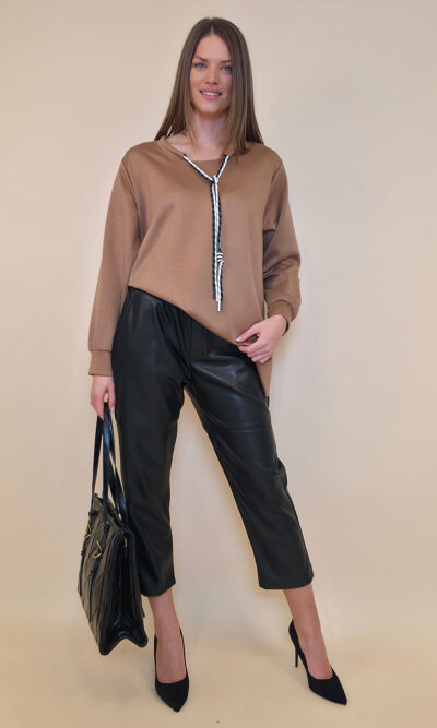 Tunika 48 Reno - jersey UN tunel vezice - camel