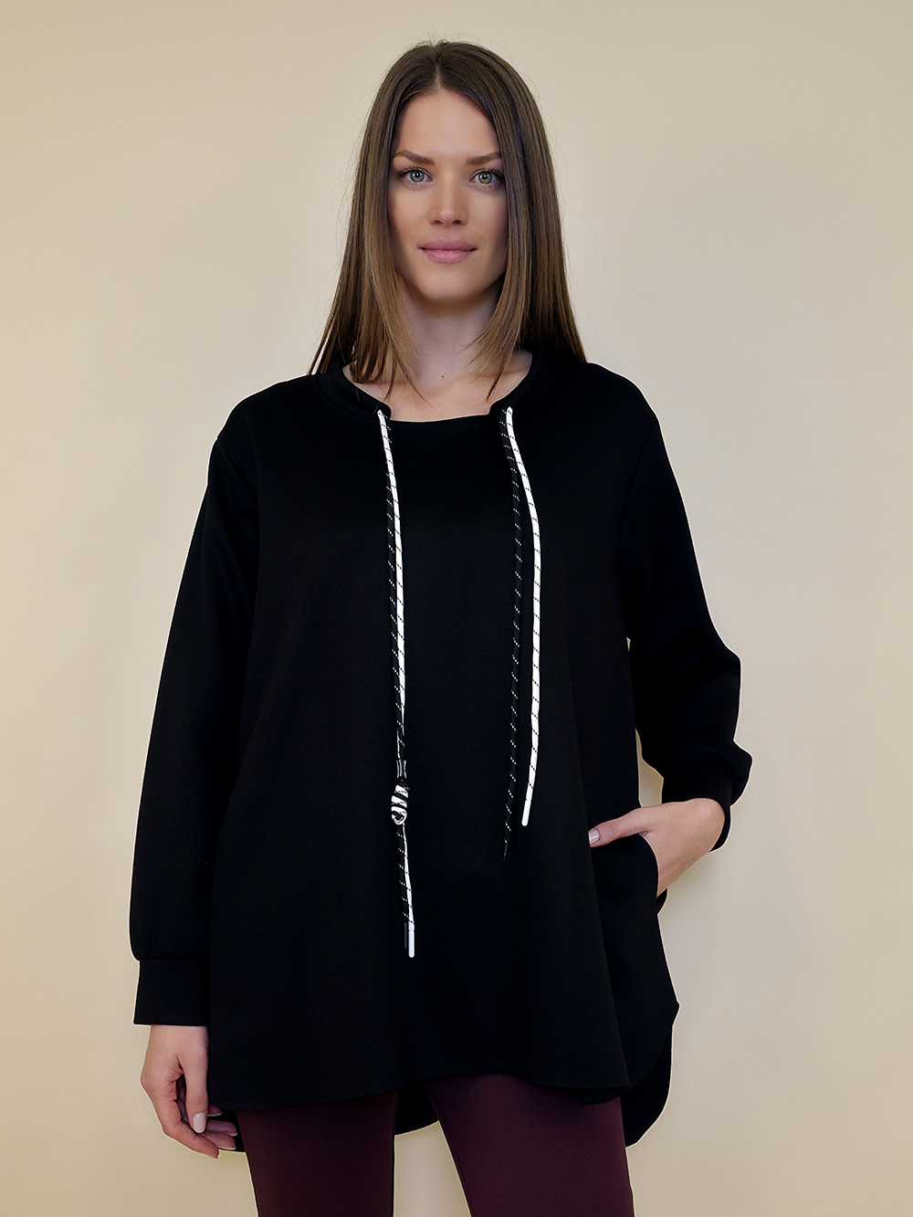 Tunika 48 Reno - jersey UN tunel vezice - black