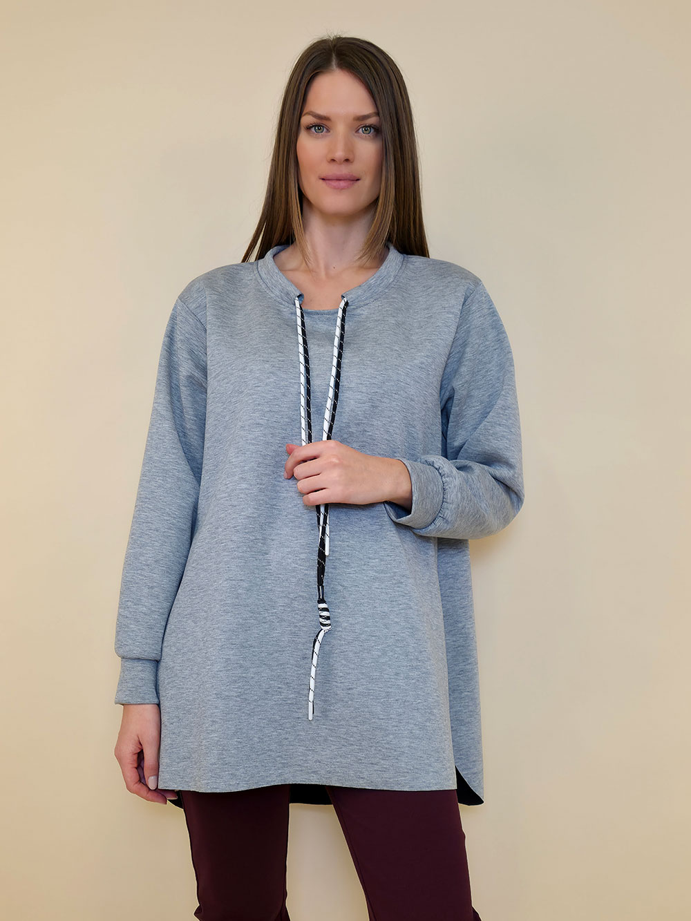 Tunika 48 Reno - jersey UN tunel vezice - grey