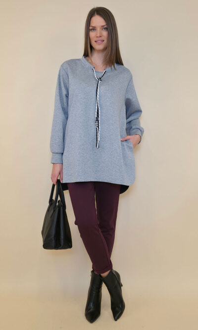 Tunika 48 Reno - jersey UN tunel vezice - grey