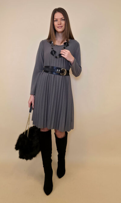 Haljina 40 Salem - jersey plisse UN - fango