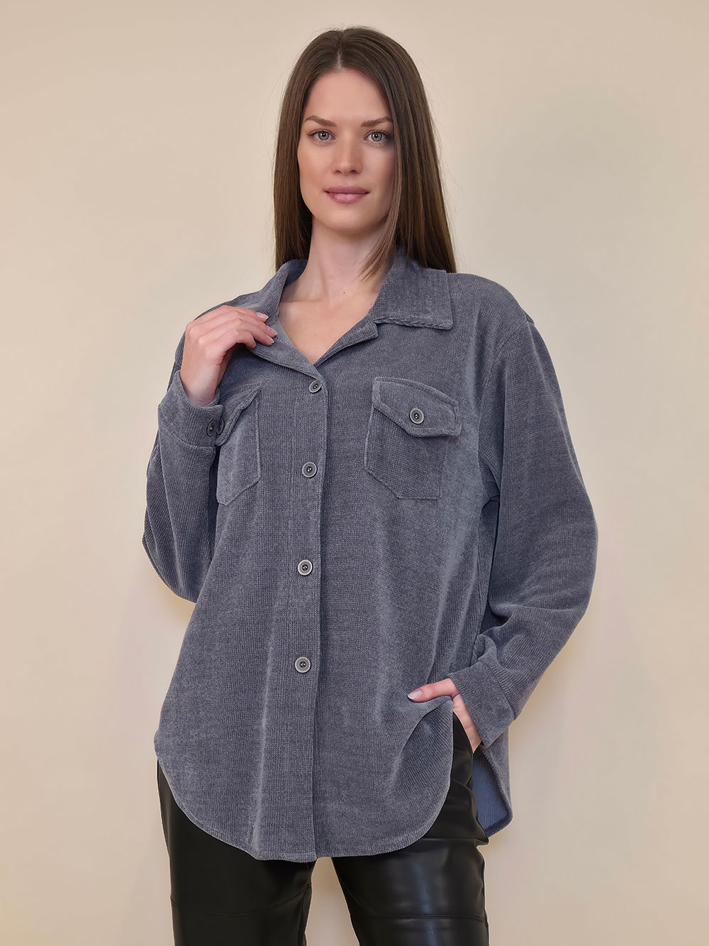 Košulja+remen 80 Almont chenille - grey - Slika 2