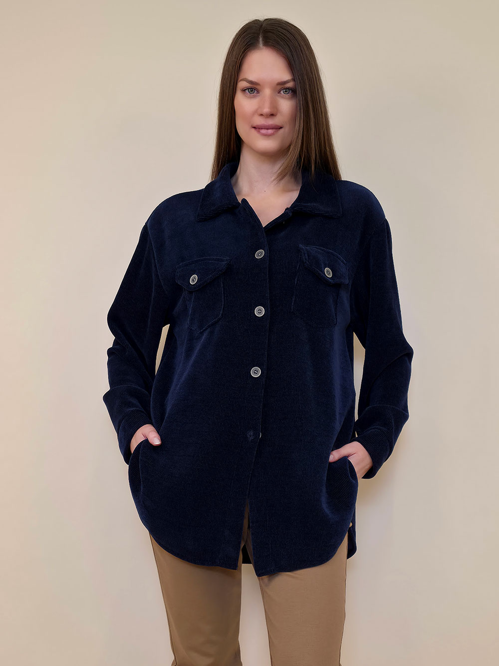 Košulja+remen 80 Almont chenille - navy - Slika 2